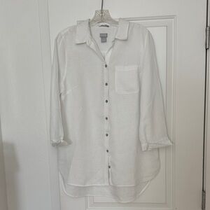 Chicos White Women’s Linen Shirt